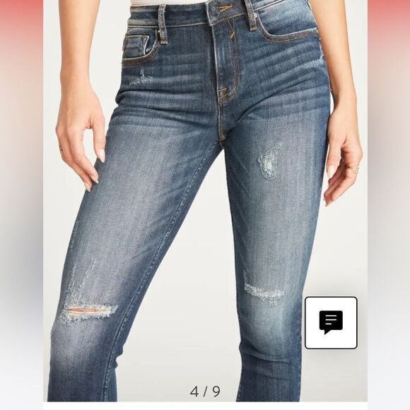 VIGOSS Jagger Mid Rise Distressed Skinny Jeans Indigo 18W nwt Stitch Fix - Picture 4 of 9